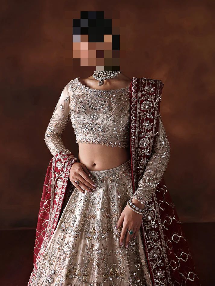 Fatima’s Antique Beige & Wine Bridal Dress