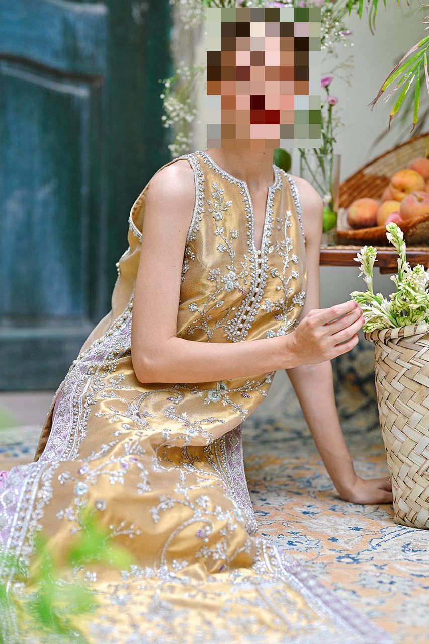 Fatima's Antique Gold Party Dress