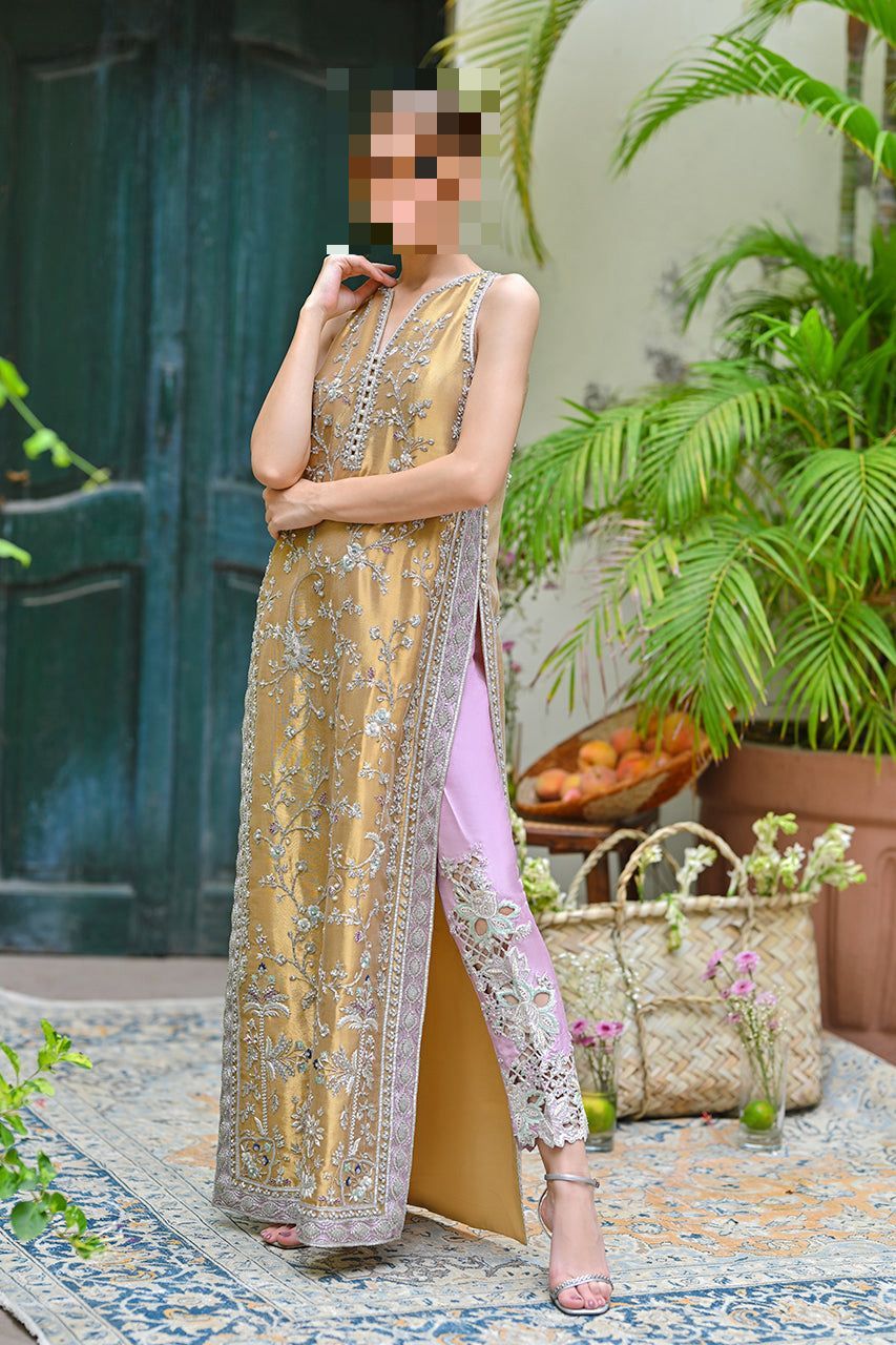 Fatima's Antique Gold Party Dress