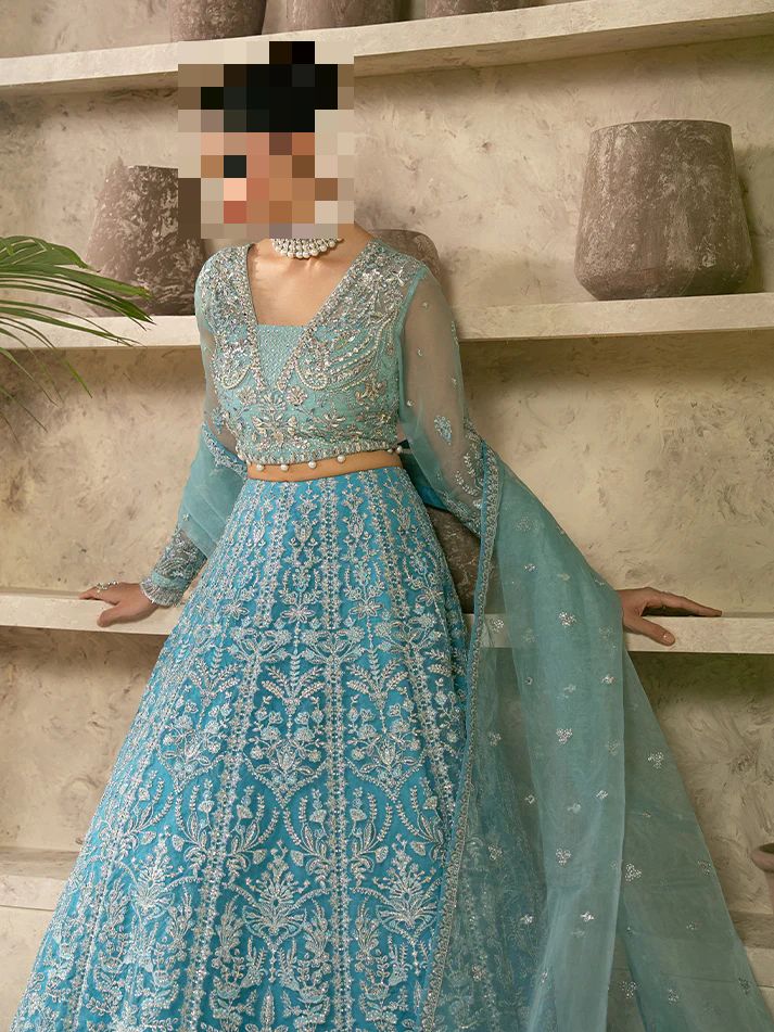 Fatima’s Aqua Blue Wedding Dress