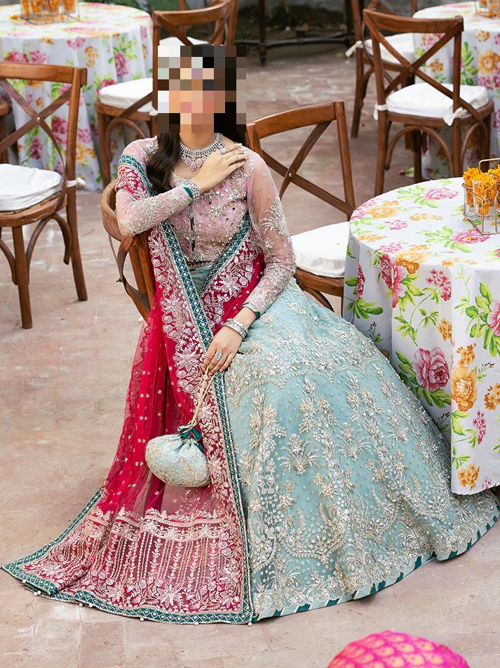 Fatima’s Aqua Blue Bridal Lehenga