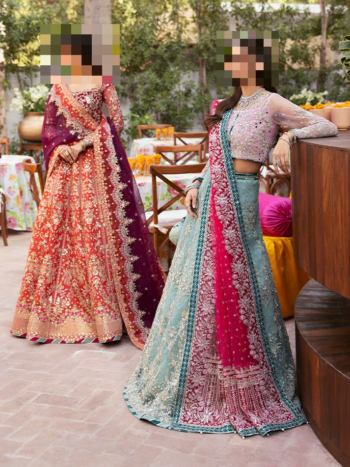 Fatima’s Aqua Blue Bridal Lehenga