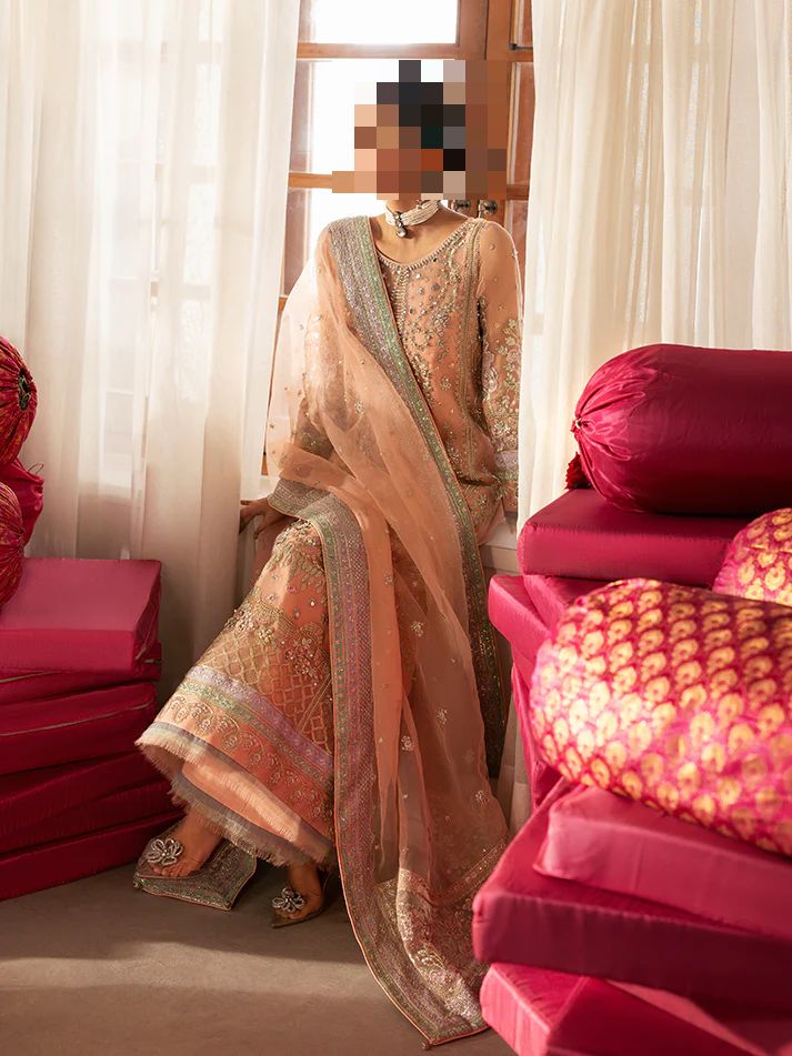 Fatima’s Blush Peach Wedding Wear
