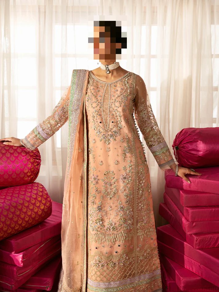 Fatima’s Blush Peach Wedding Wear