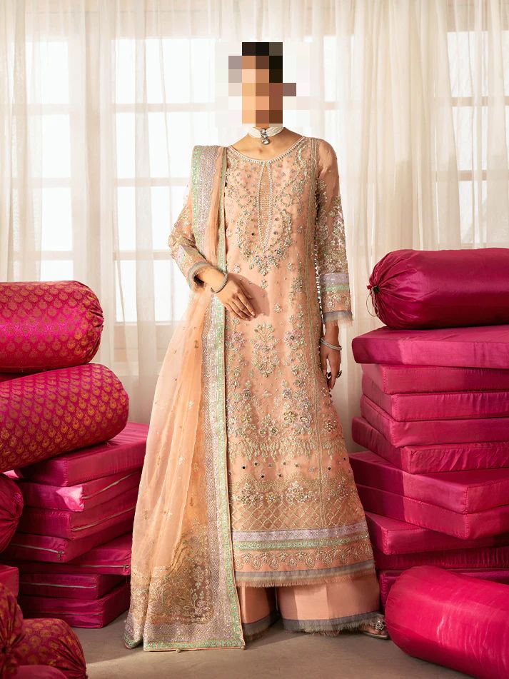 Fatima’s Blush Peach Wedding Wear