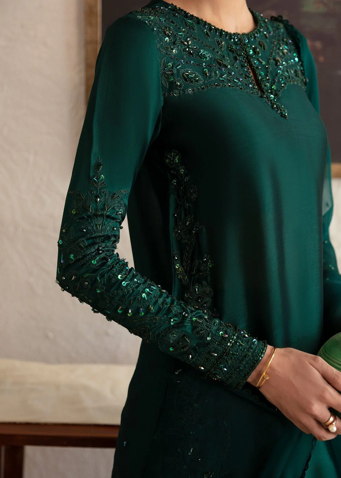 Fatima’s Bottle Green Party Dress