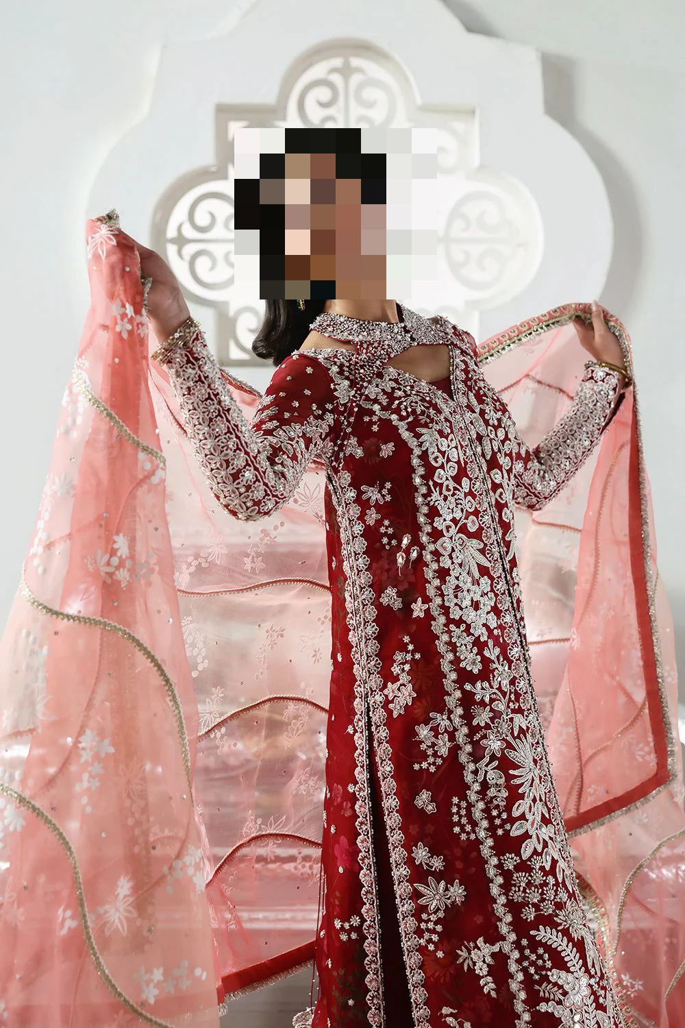 Fatima’s Crimson Red Party Dress