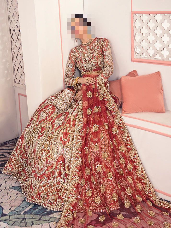 Fatima’s Dazzling Scarlet Red Bridal Dress