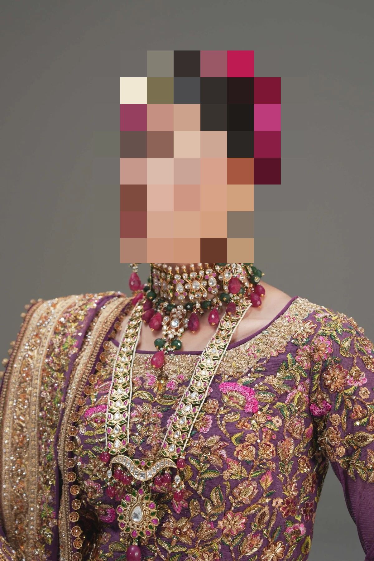 Fatima's Deep Aubergine Party Dress