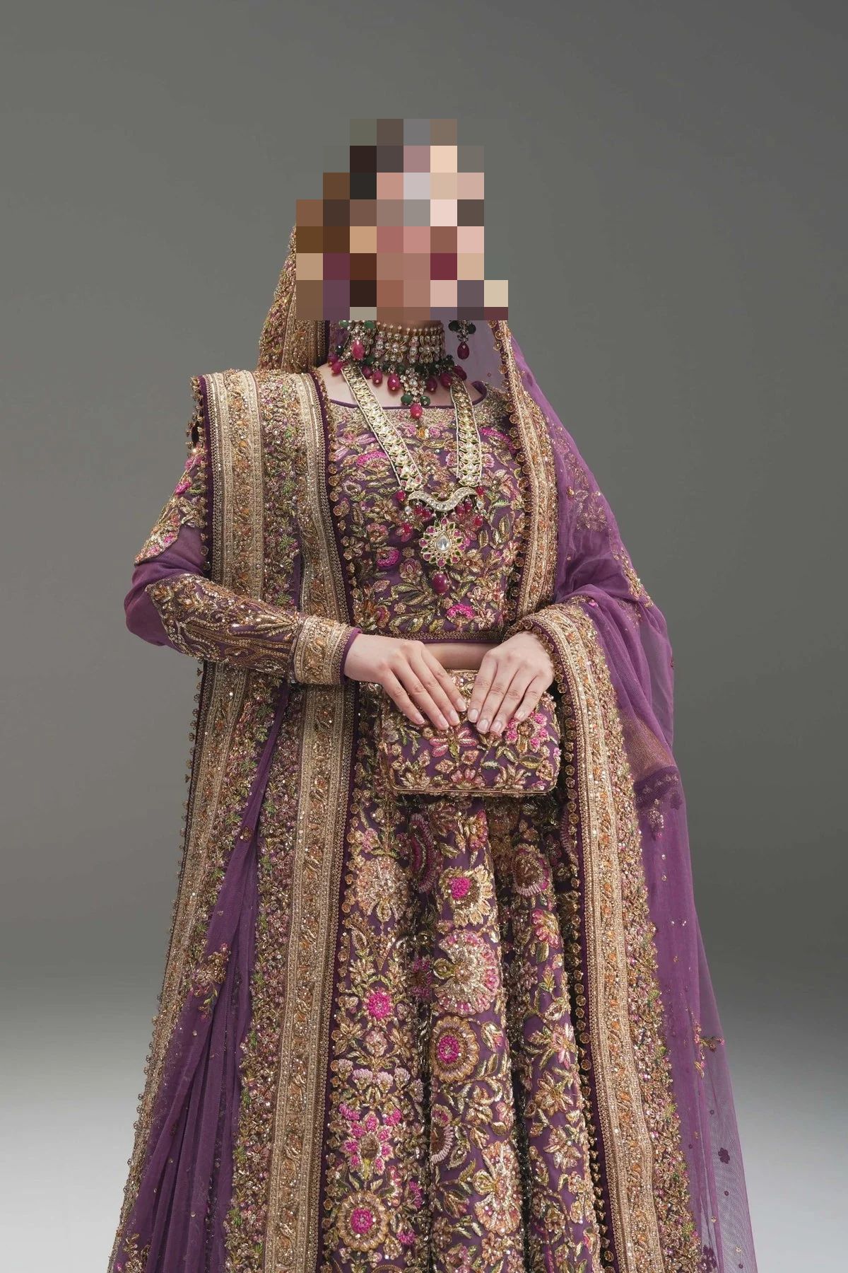 Fatima's Deep Aubergine Party Dress