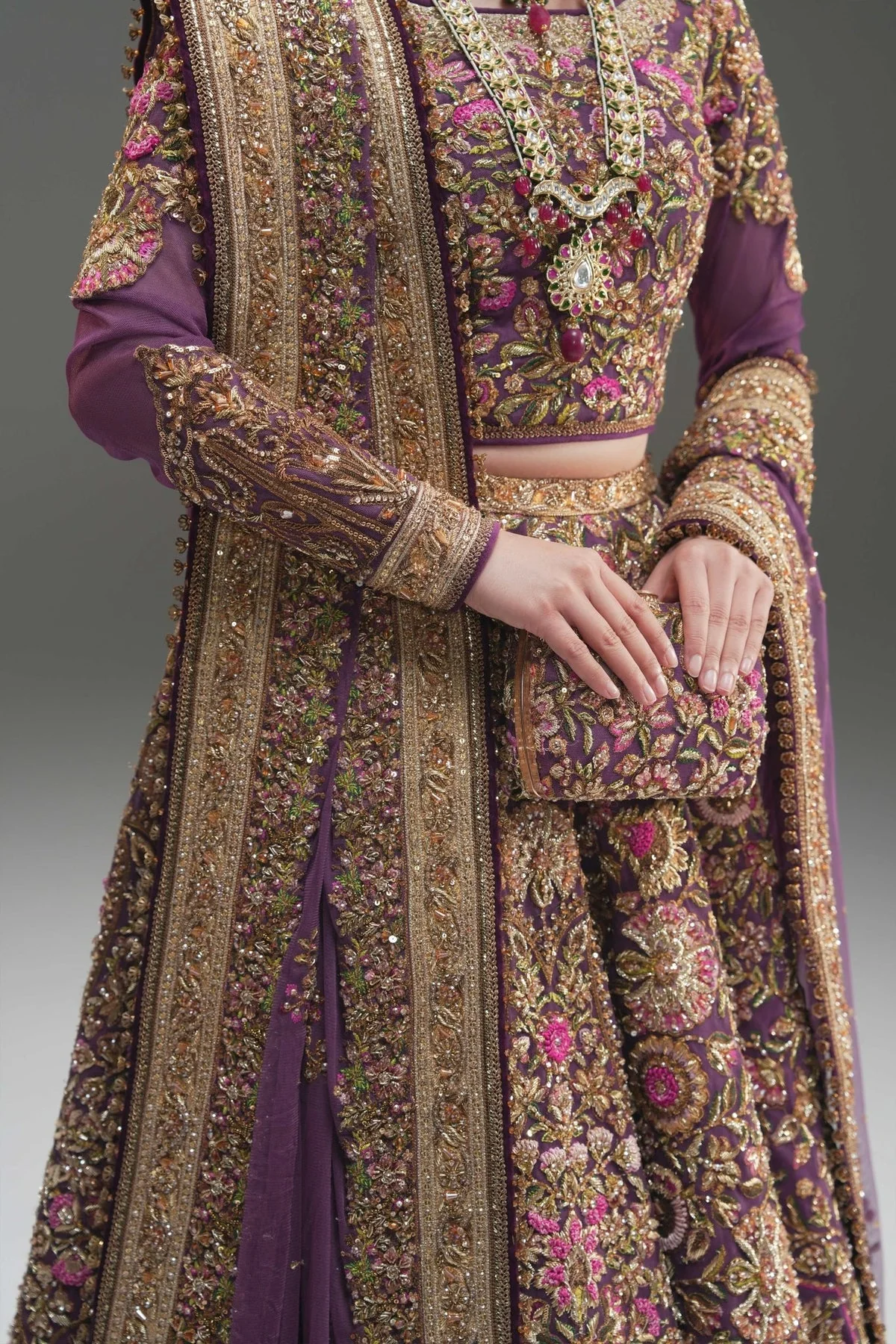 Fatima's Deep Aubergine Party Dress