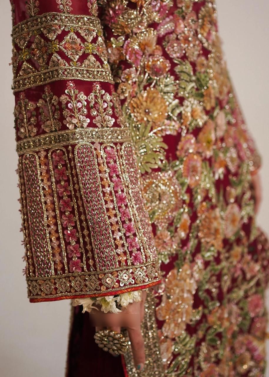 Fatima’s Deep Garnet Party Dress