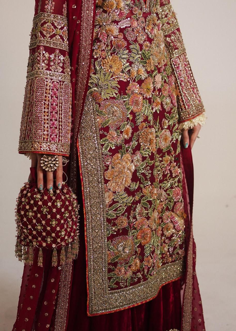 Fatima’s Deep Garnet Party Dress