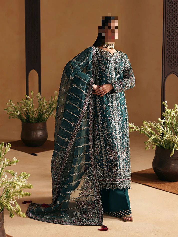 Fatima’s Deep Teal Green Wedding Dress