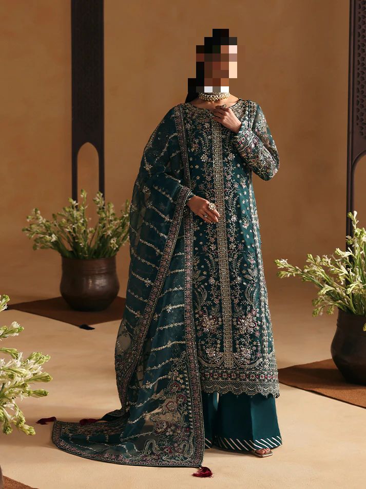 Fatima’s Deep Teal Green Wedding Dress