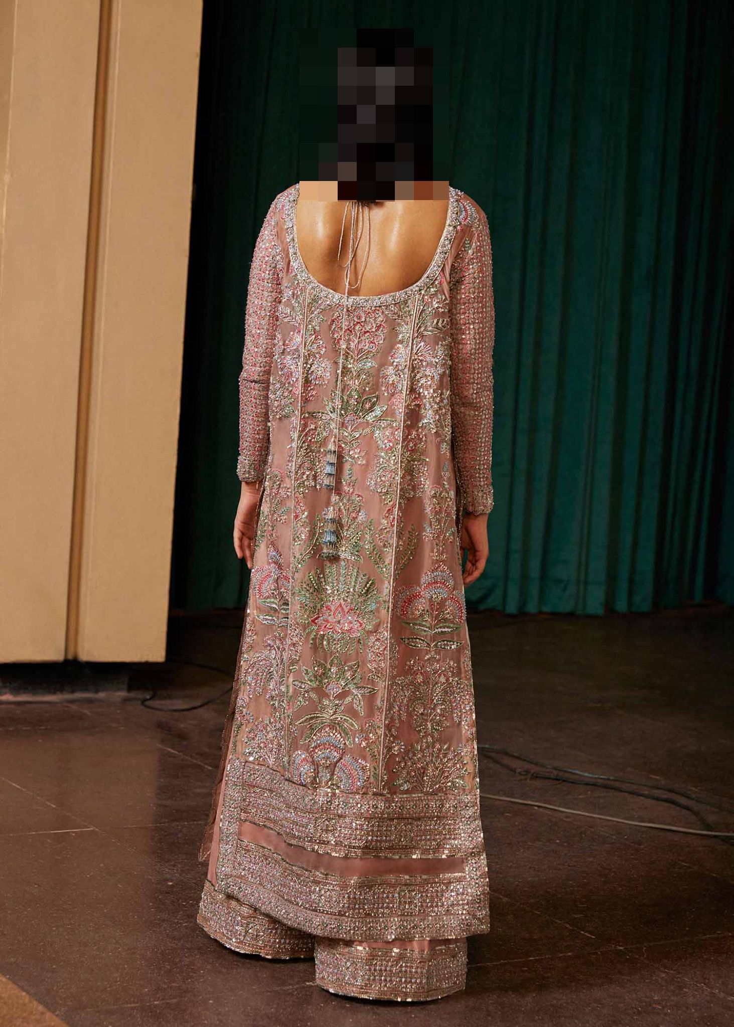 Fatima’s Dusty Rose Peach Party Dress