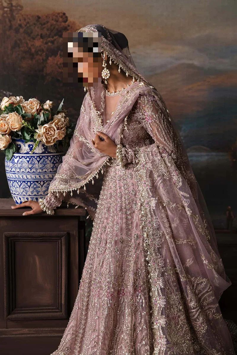 Fatima’s Elegant Mauve Blush Bridal Dress