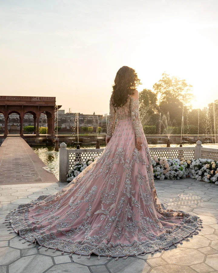Fatima’s Elegant Pastel Pink Bridal Dress