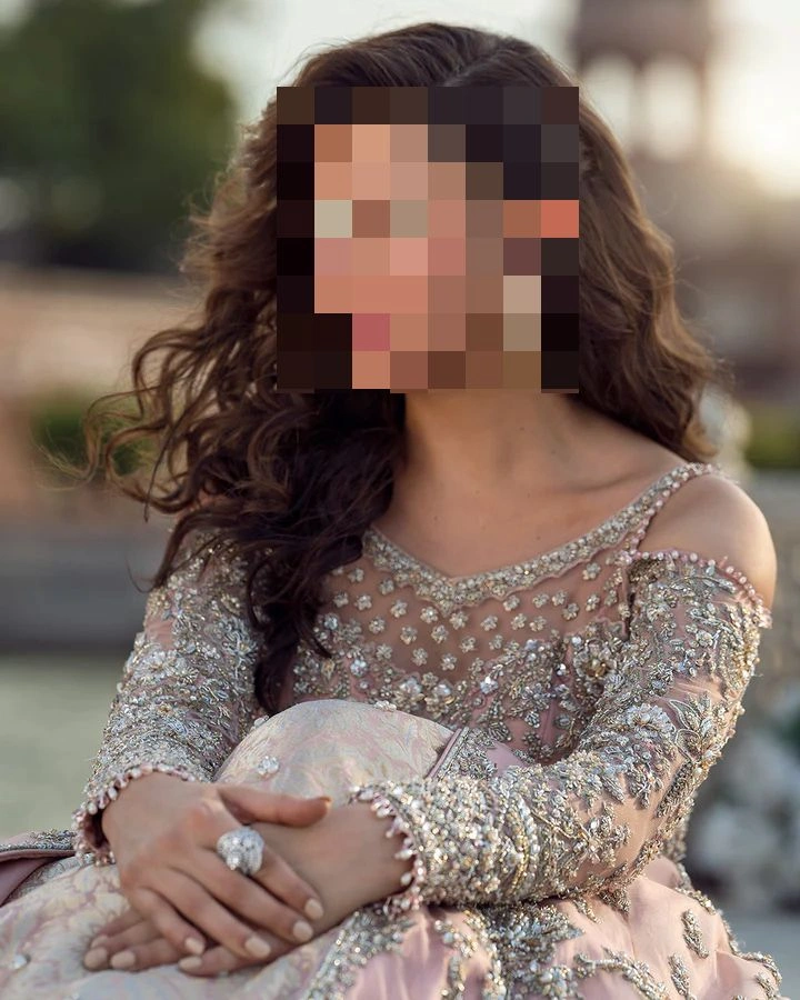 Fatima’s Elegant Pastel Pink Bridal Dress