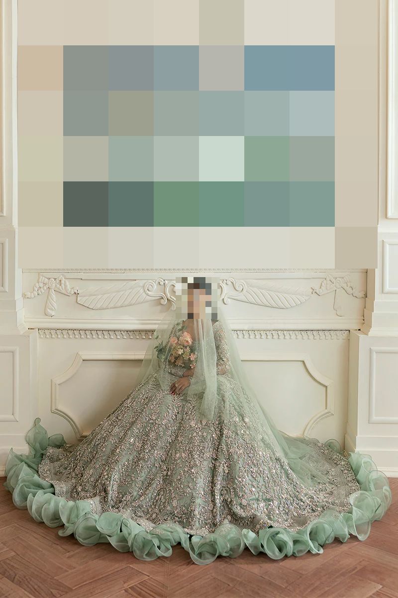 Fatima’s Enchanting Sage Green Bridal Dress