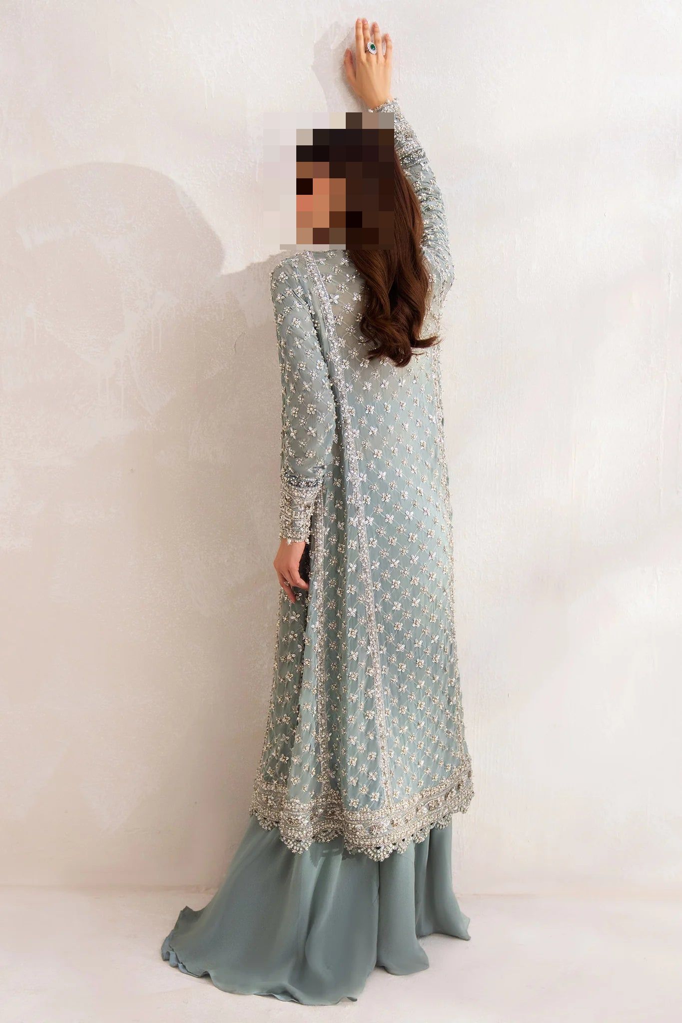 Fatima’s Glamorous Mint Green Party Dress