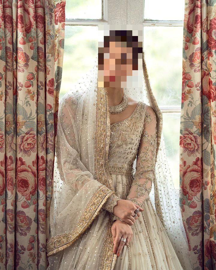 Fatima’s Graceful Champagne Ivory Bridal Dress