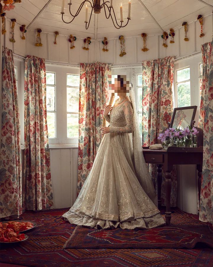 Fatima’s Graceful Champagne Ivory Bridal Dress