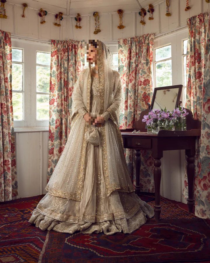 Fatima’s Graceful Champagne Ivory Bridal Dress