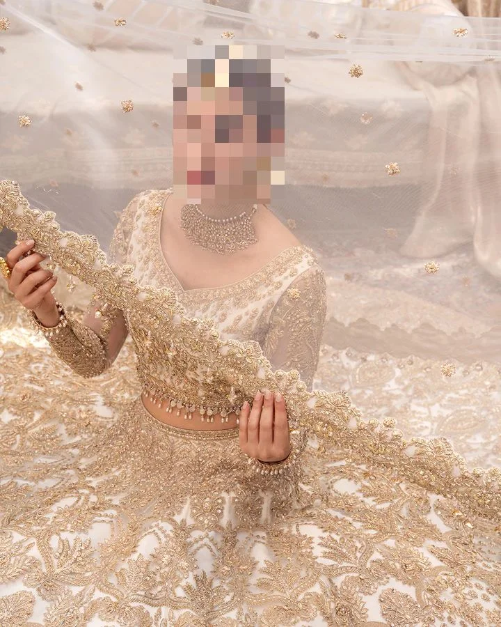 Fatima’s Graceful Cream Bridal Dress