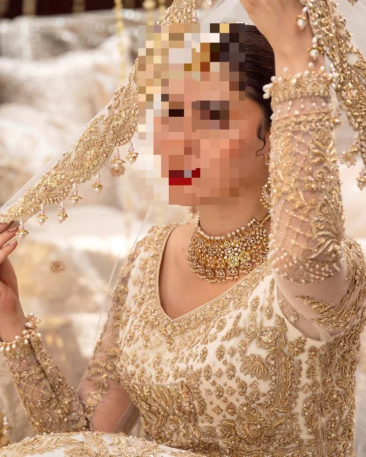 Fatima’s Graceful Cream Bridal Dress