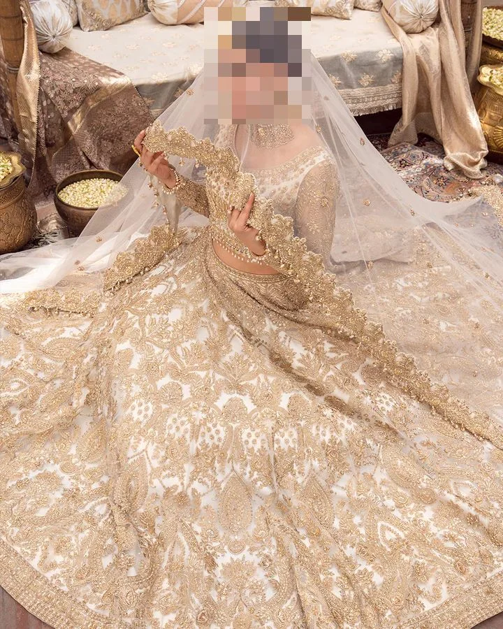 Fatima’s Graceful Cream Bridal Dress