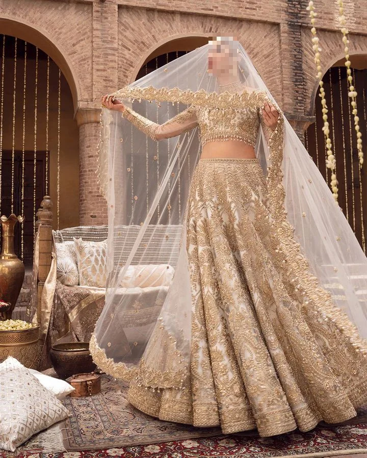 Fatima’s Graceful Cream Bridal Dress