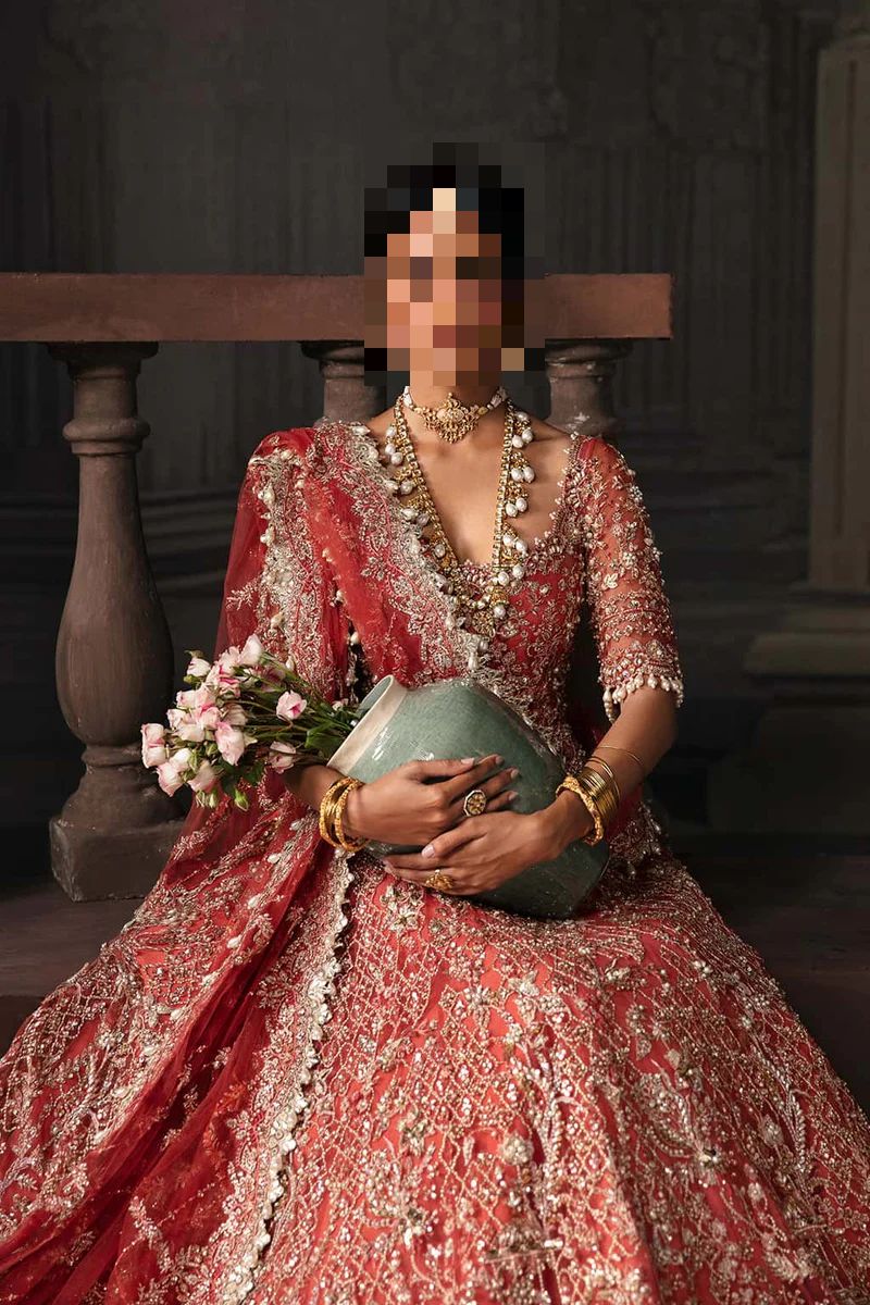 Fatima’s Graceful Rust Bridal Dress