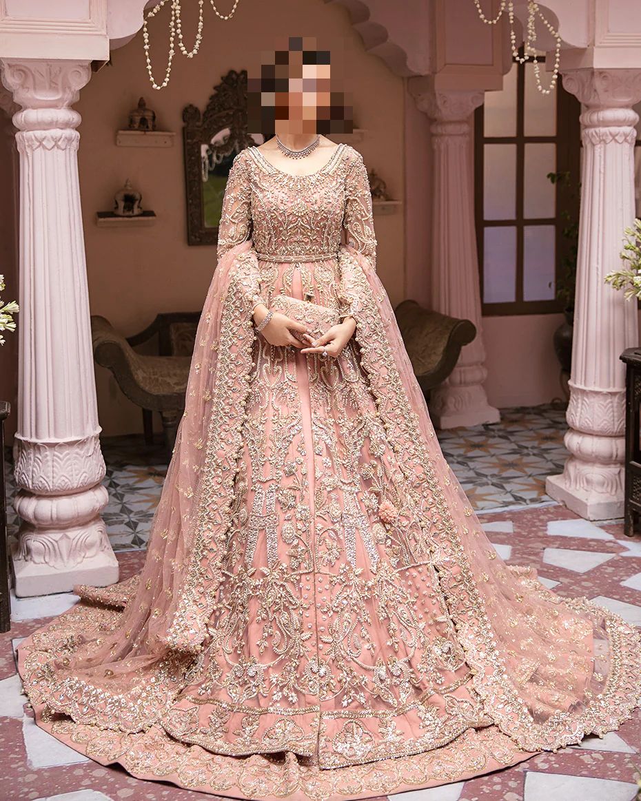 Fatima’s Graceful Soft Rose Pink Bridal Dress