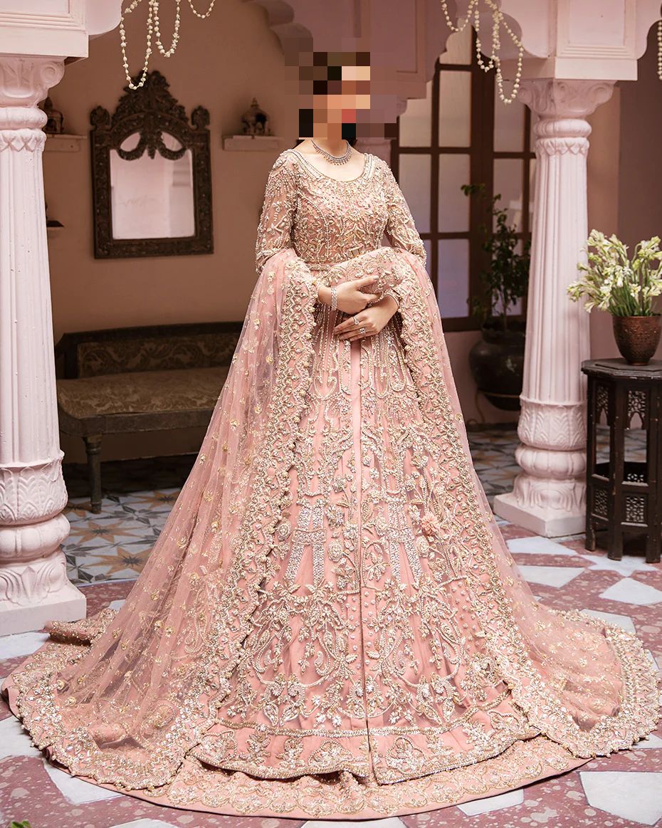 Fatima’s Graceful Soft Rose Pink Bridal Dress