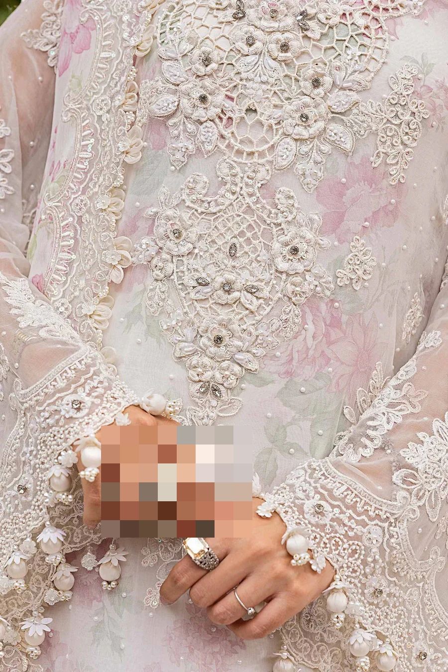 Fatima’s Ivory Blossom Party Dress