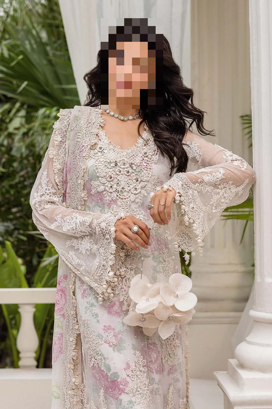 Fatima’s Ivory Blossom Party Dress
