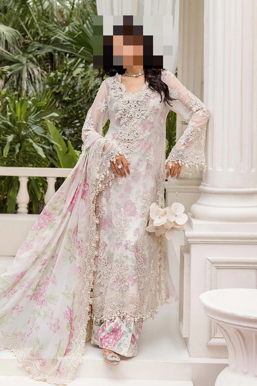 Fatima’s Ivory Blossom Party Dress