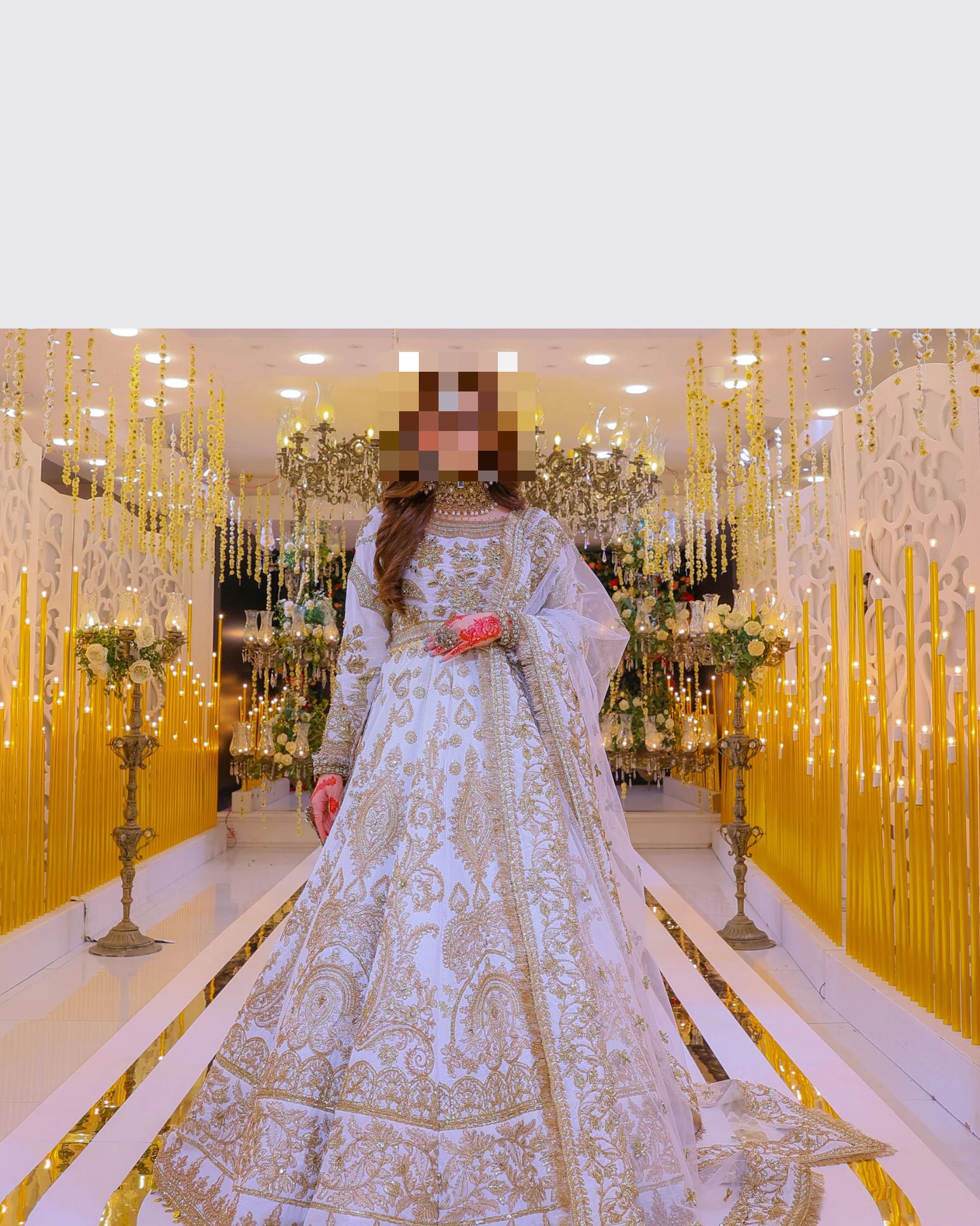 Fatima’s Ivory & Gold Wedding Dress