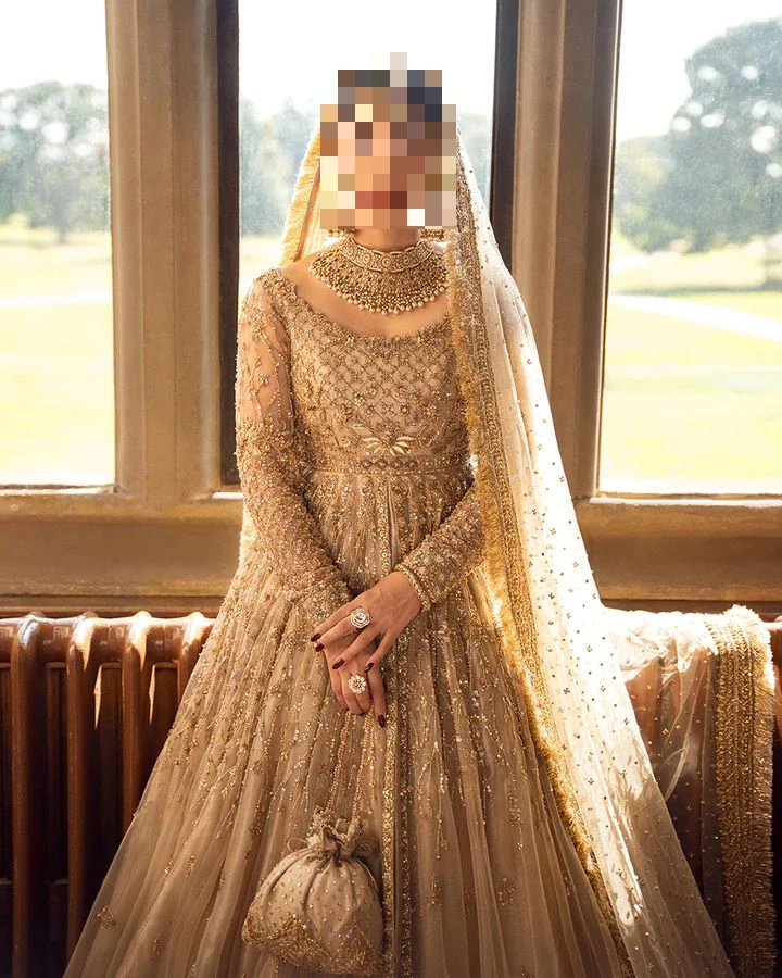 Fatima’s Luminous Golden Bridal Dress