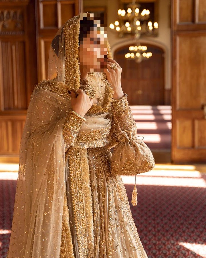 Fatima’s Luminous Golden Bridal Dress