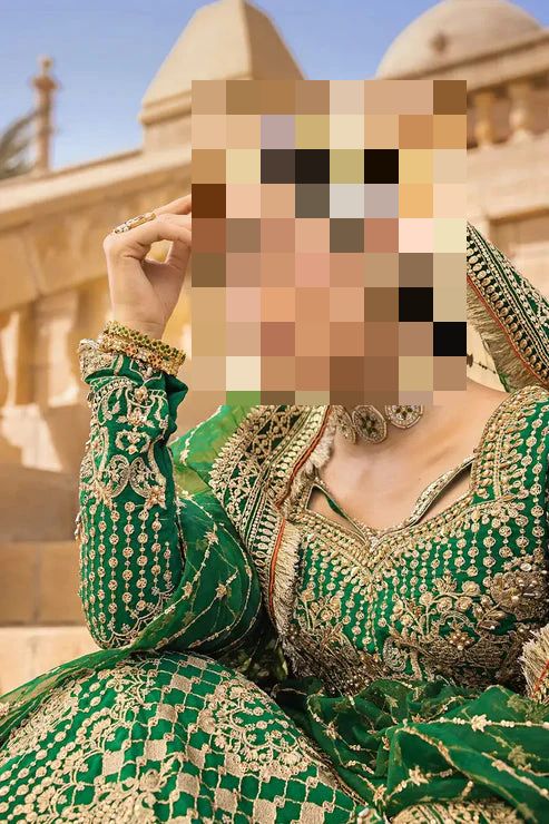 Fatima’s Majestic Emerald Green Bridal Dress