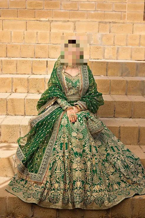 Fatima’s Majestic Emerald Green Bridal Dress