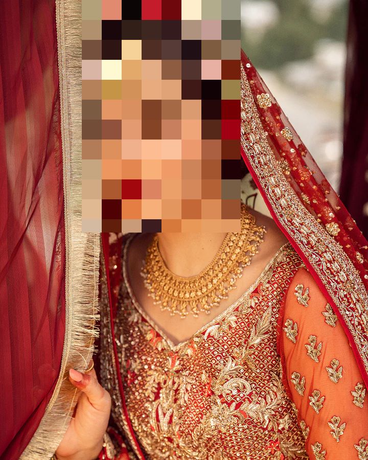 Fatima’s Majestic Royal Red Bridal Dress
