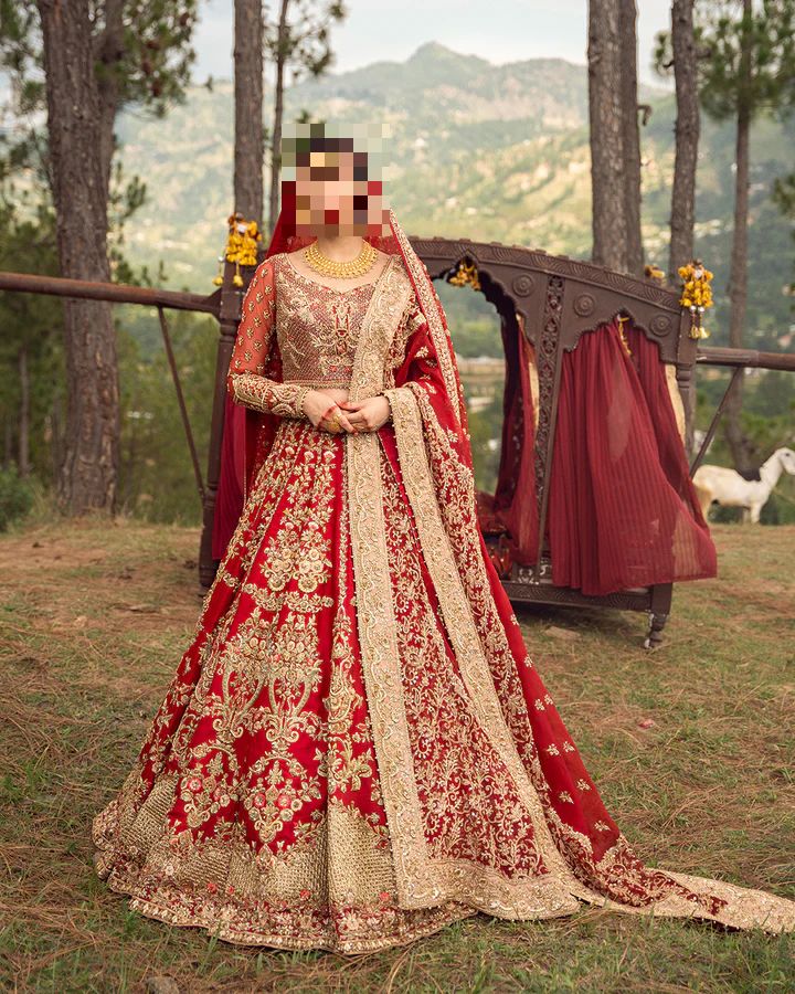 Fatima’s Majestic Wedding Red Bridal Dress