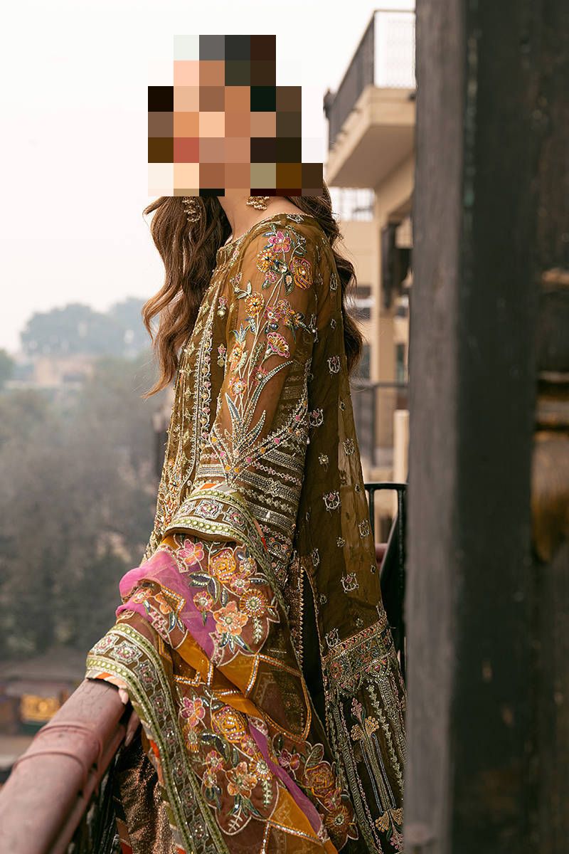 Fatima’s Moss Green Formal Wedding Dress