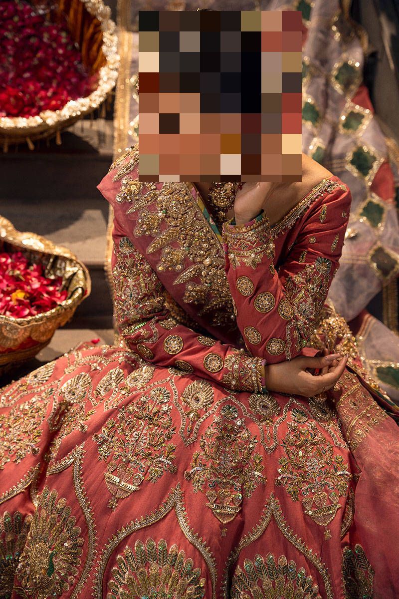 Fatima’s Opulent Deep Rose Party Dress