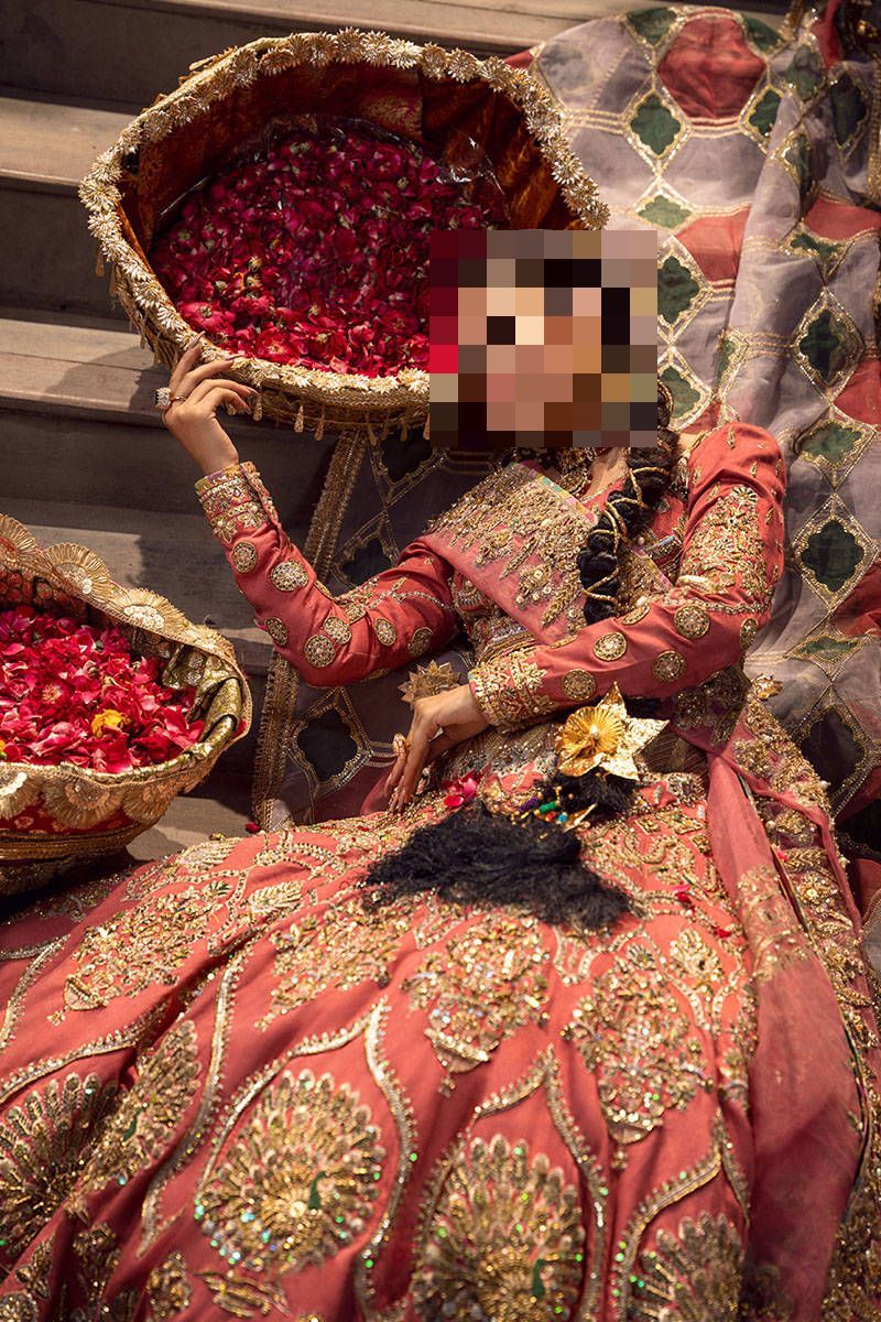 Fatima’s Opulent Deep Rose Party Dress