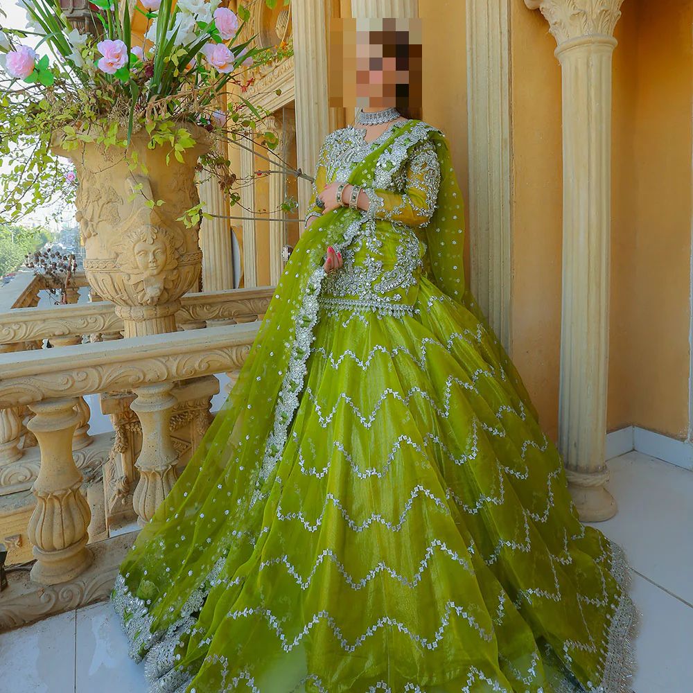 Fatima’s Parrot Green Wedding Dress