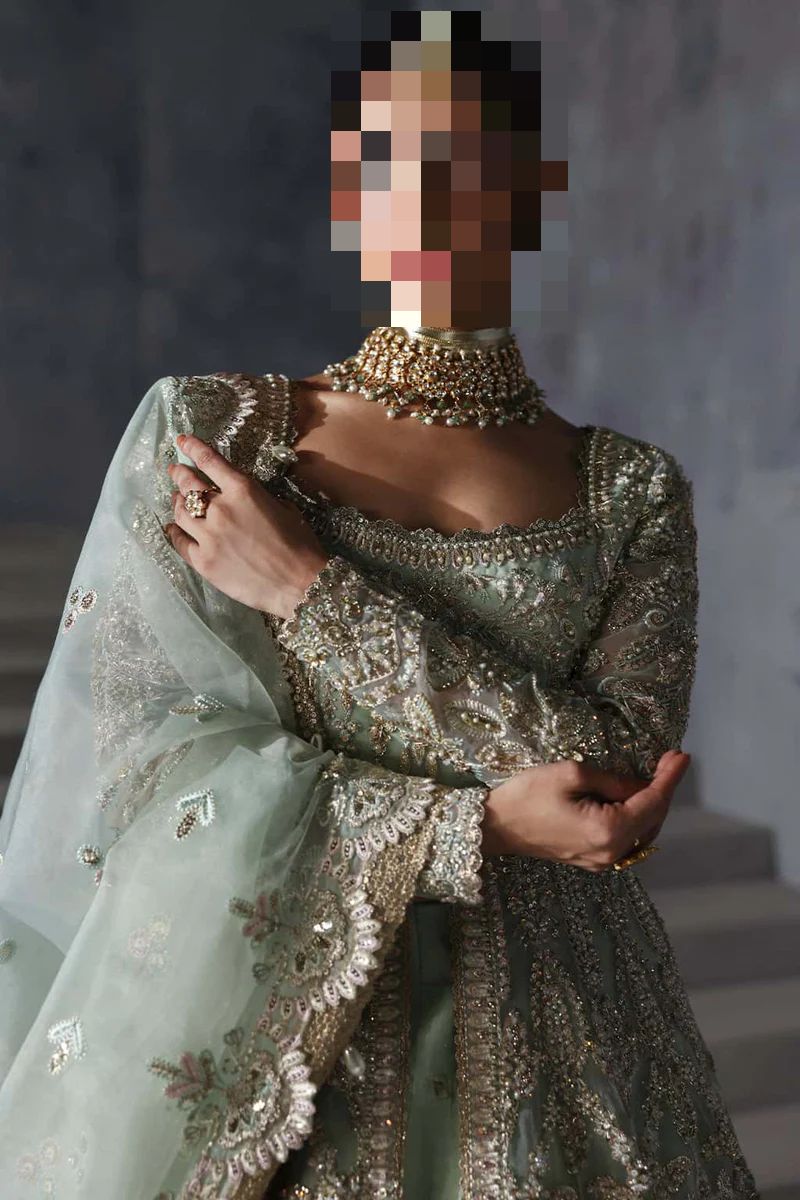 Fatima’s Pastel Green Bridal Dress